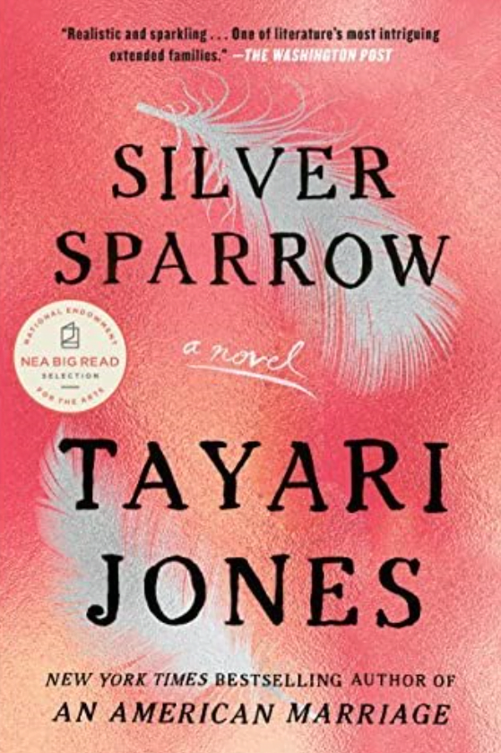 The book cover for Silver Sparrow by Tayari Jones